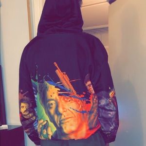 Scarface Zip Up Hoodie Reversible